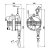 Balanser linkowy TECNA 9370G udźwig od 75 do 90 kg (skok linki 2000 mm)